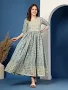 Jaipur Floral Printed Thread Work Maternity Anarkali Kurta